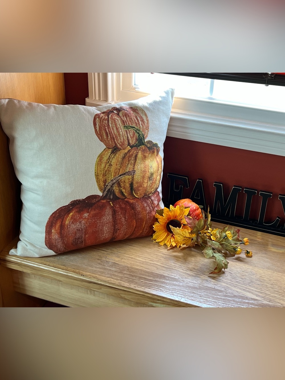 Pottery Barn Stacking Pumpkins Pillow 🍂